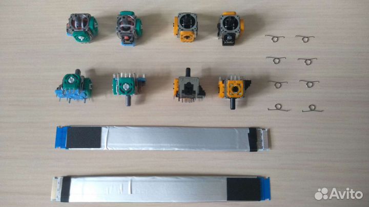 Стики PS4, Шлейф PS4, 3D analog, пружинки