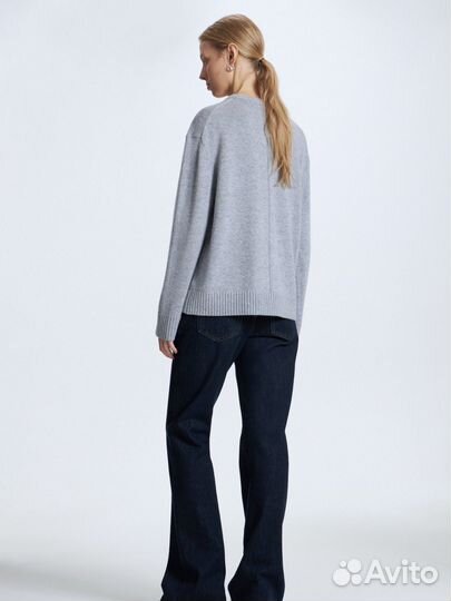 Свитер из шерсти и кашемира lime M новый