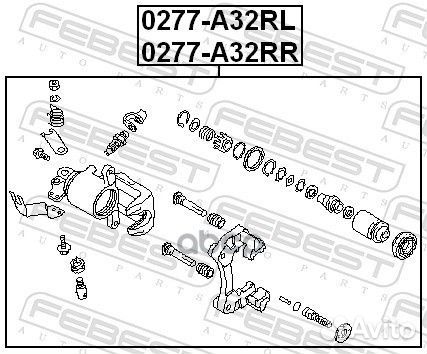 Febest 0277A32RR Суппорт задн правый nissan