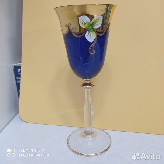 Фужеры богемия Чехия Лепка Смальта