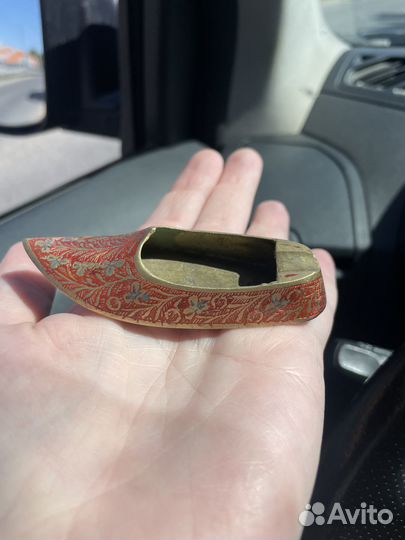 Латунный башмачок- пепельница