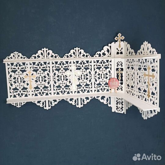 Полка для икон Иконостас Модель 22 Красный угол 1