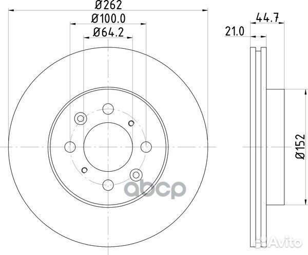 Диск тормозной перед nd8011k nisshinbo