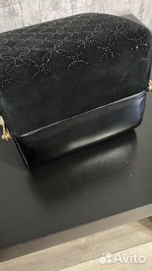 Сумка женская замша лакированная