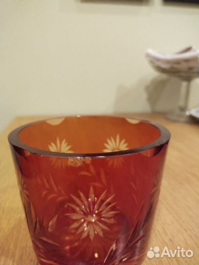 Конфетница цветное стекло СССР