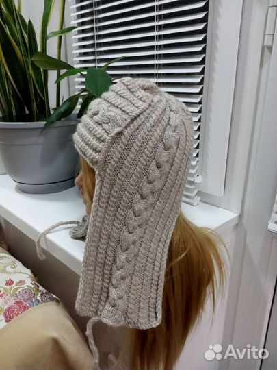 Шапка женская вязаная ручная работа