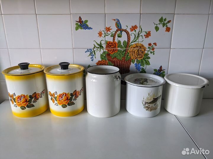 Эмалированная посуда и тазы СССР