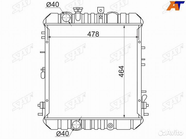Радиатор Mitsubishi Fuso Canter FE5 93-02 Fuso Can