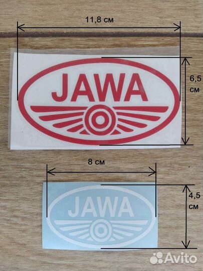 Клубная наклейка jawa на шлем, на авто, на мото