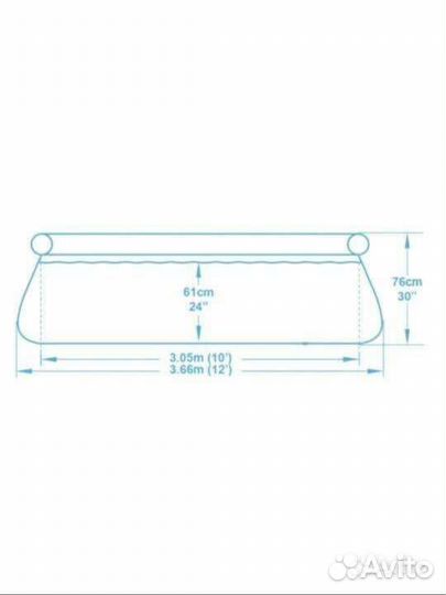 Новый Бассейн с фильтр насосом Bestway 366х76