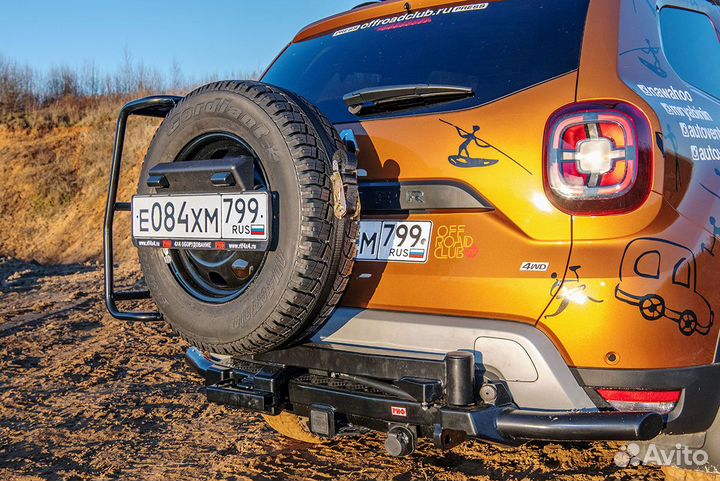 Бампер задний силовой риф Renault Duster 2021+