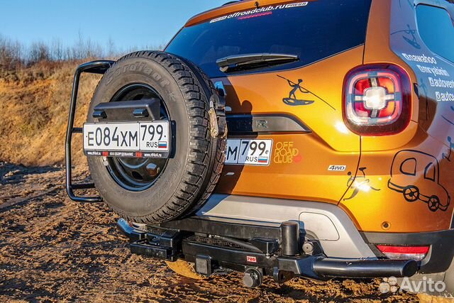 Бампер задний силовой риф Renault Duster 2021+