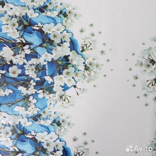 Клеёнка столовая на тканевой основе Доляна «Синие