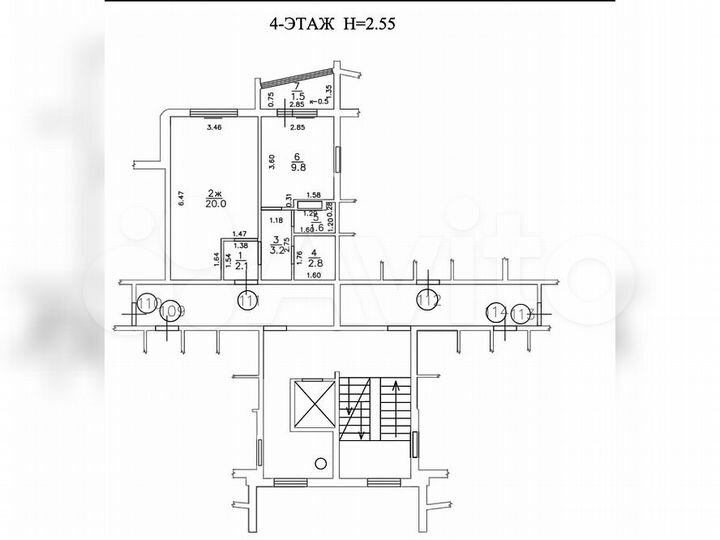 Аукцион: 1-к. квартира, 39,5 м², 4/9 эт.