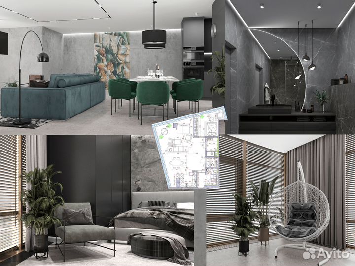 Дизайн интерьера дома, квартиры. планировка