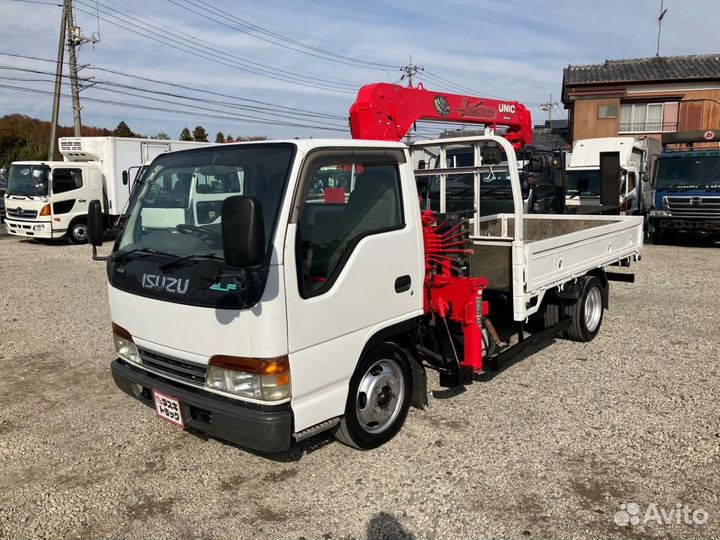 Бортовой грузовик Isuzu Elf с КМУ UNIC, 2000