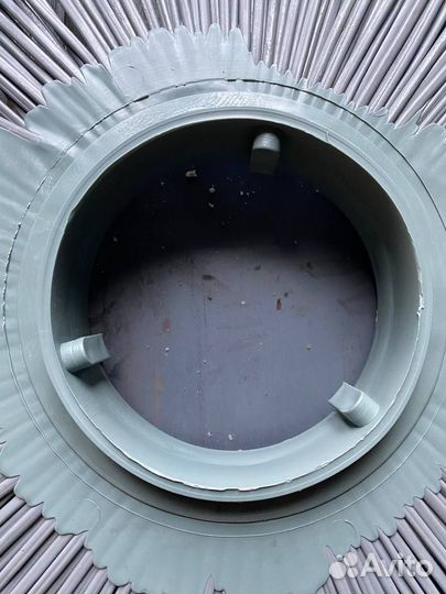 Диск щеточный D120х550мм без проставки (полипропилен вторичный) серый 3-фиксатора в Кургане