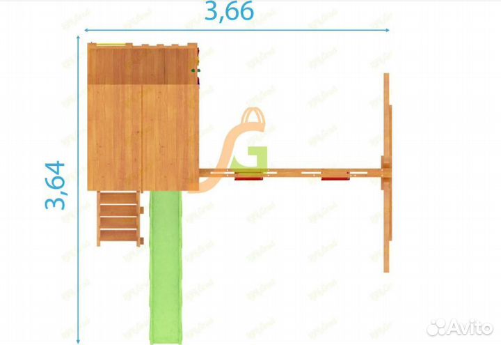 Детская площадка Игровой комплекс Крафт Pro 6