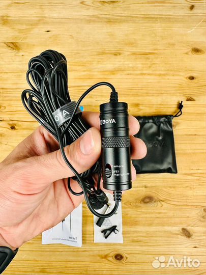 Петличный микрофон Boya BY-M1 c ветрозащитой