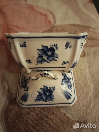 Гжель ручная работа шкатулка
