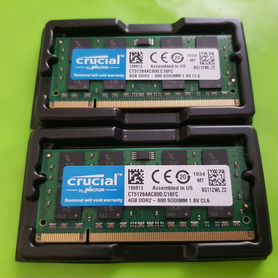 Crucial Ddr2 2*4Гб 800Мгц sodimm