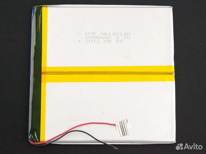 АКБ 6500 mAh, 3.7V 145*140*4 (2 pin) (Б/У)