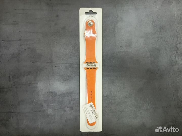 Силикон ремешок Apple Watch 38-40mm (Оранжевый)