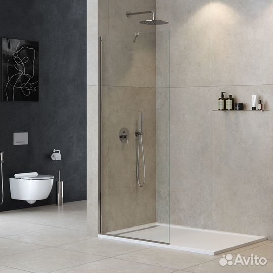 Душ. Стенка Cezares 85 Chrome liberta-l-1-tb-85-c