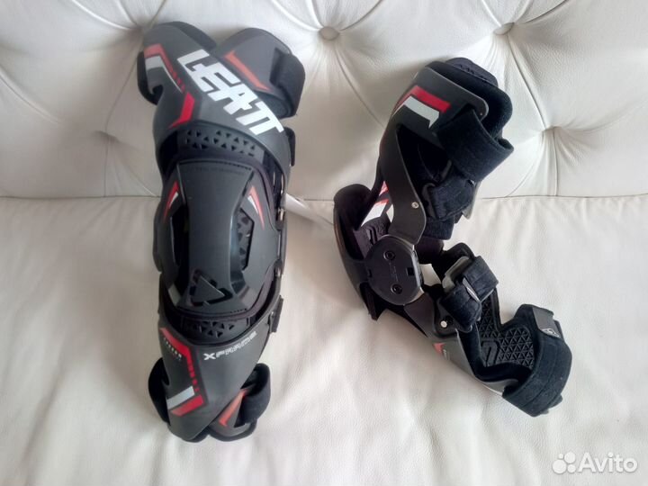 Black Leatt Knee Brace X-Frame Брейсы Коленные