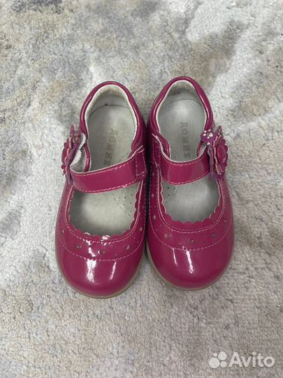 Туфли детские для девочки розовые 21 размер
