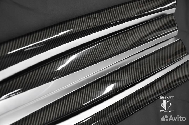 Планки салона аквапринт под карбон BMW F10