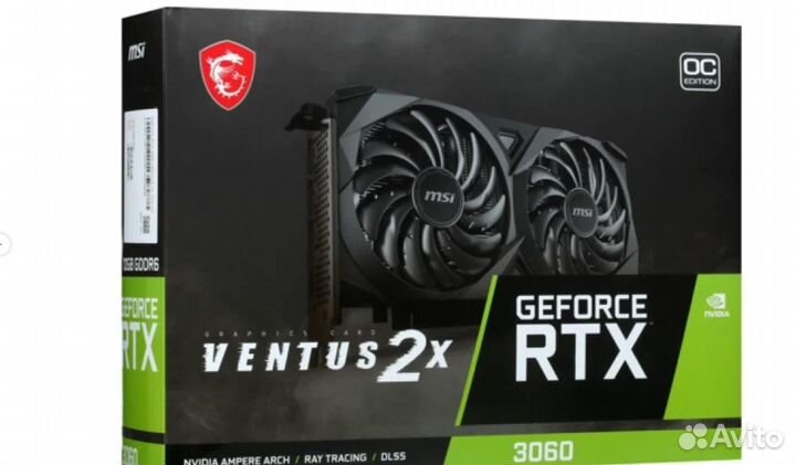 MSI Видеокарта MSI GeForce RTX 3060 ventus 2X 12G