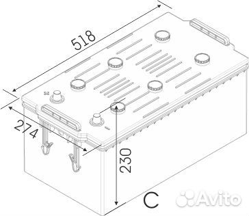 Акб 225 ач Topla Energy Truck DAF, Scania, Volvo