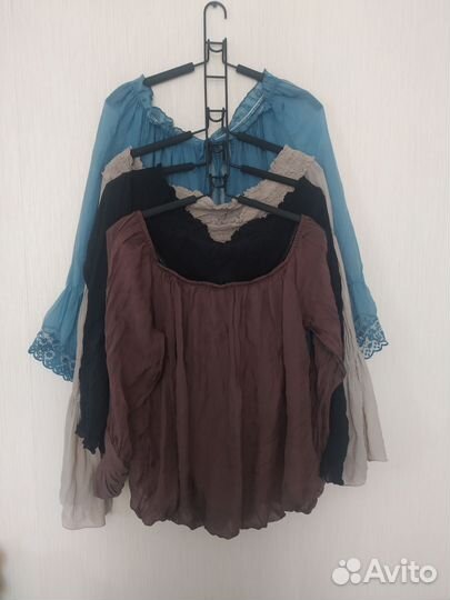 Блузки натуральный шёлк 44,46р