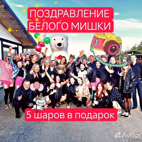 Белый мишка поздравление, Белый медведь