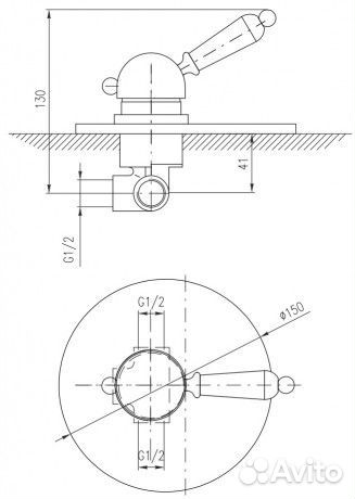 Смеситель душа хром Rav Slezak l583l