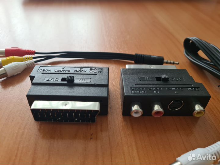 Переходник Скарт scart и кабеля тюльпаны rca