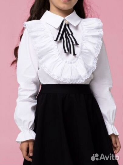 Блузка белая школьная новая