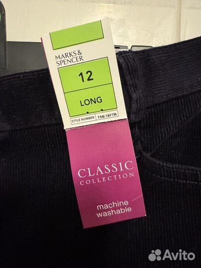 Брюки вельветовые Marks&Spencer, жен., р.46(12)