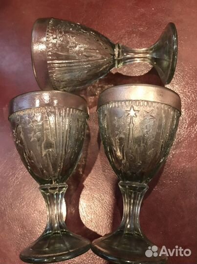 Рюмки лафитники СССР Ракета Кремль Звезды