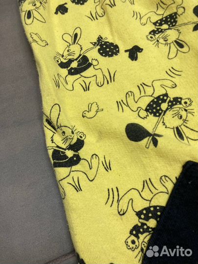Комбинезон в кроликами детский желтый