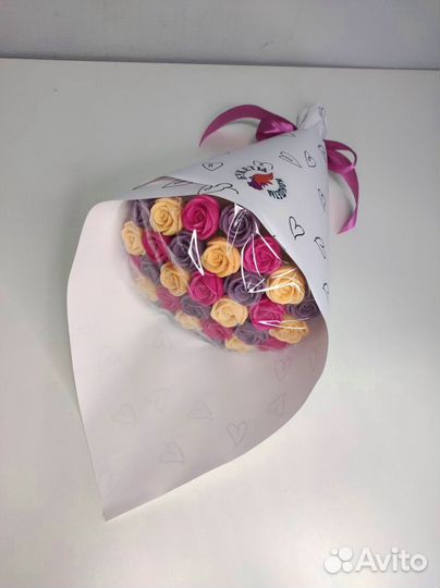 Букет - 29 Роз из Белого Шоколада