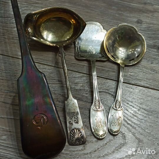 Серебро Европа, половник, десертный набор