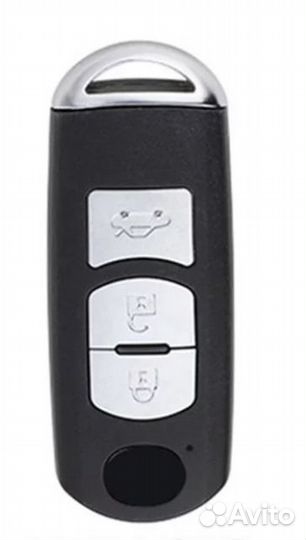 Чехол на ключ Mazda / Мазда 3 кнопки Silver