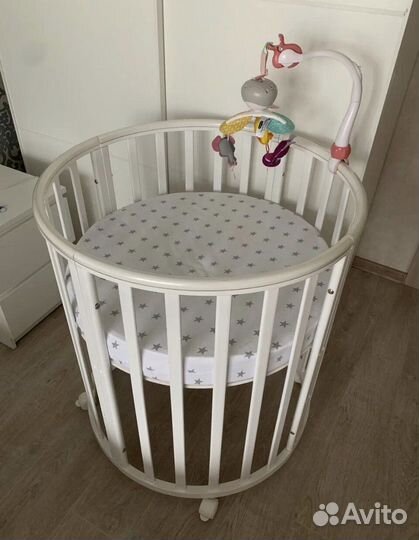 Детская кроватка трансформер с матрасами