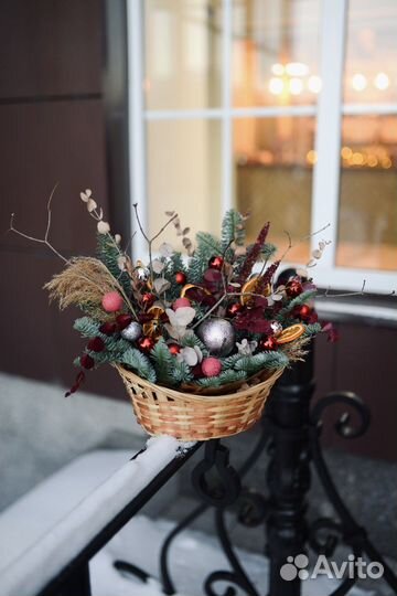 Ель нобилис - живая композиция в подарок