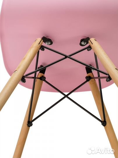 Стул в стиле eames DSW,розовый, 1 шт