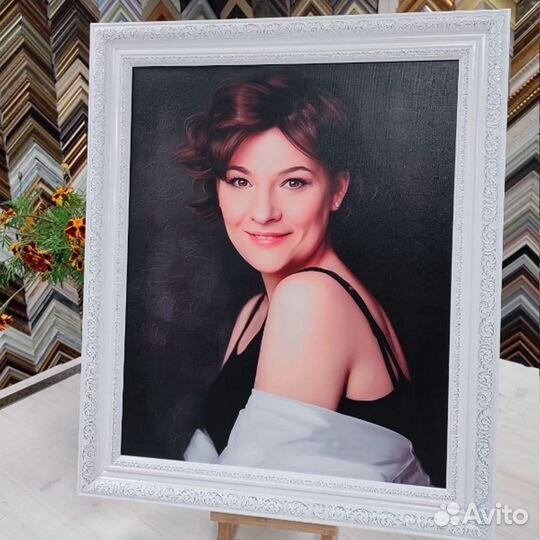Портрет по фото на холсте