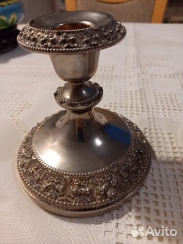 Подсвечники винтажные, серебрение, Англия