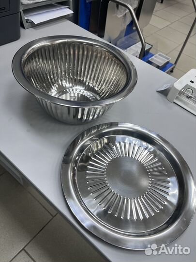 Миска нерж с крышкой